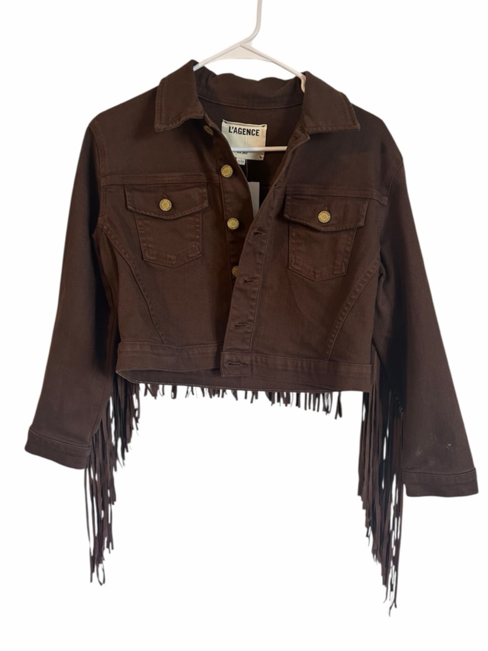L'AGENCE Koda Crop Fringe Jacket - Picture 3 of 9